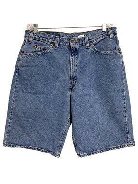 Vintage Levis 550 Jean Shorts Mens Size 38 Relaxed Fit Blue Cotton Denim 90s